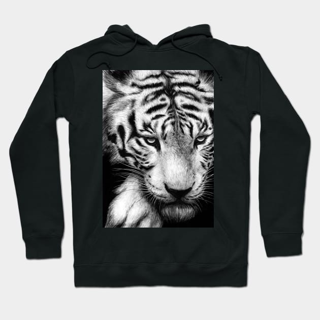 White Tiger Hoodie by Jomeeo